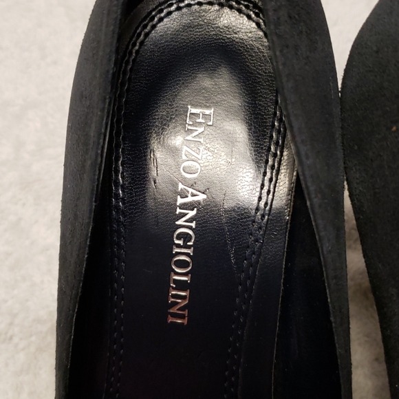 Enzo Angionlini dark blue suede heels, 5.5 - Picture 4 of 11